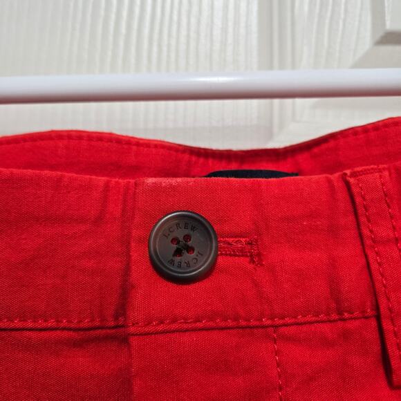 J.Crew Red Wide Leg Crop Pants Linen Blend High Rise 25 - Picture 4 of 11